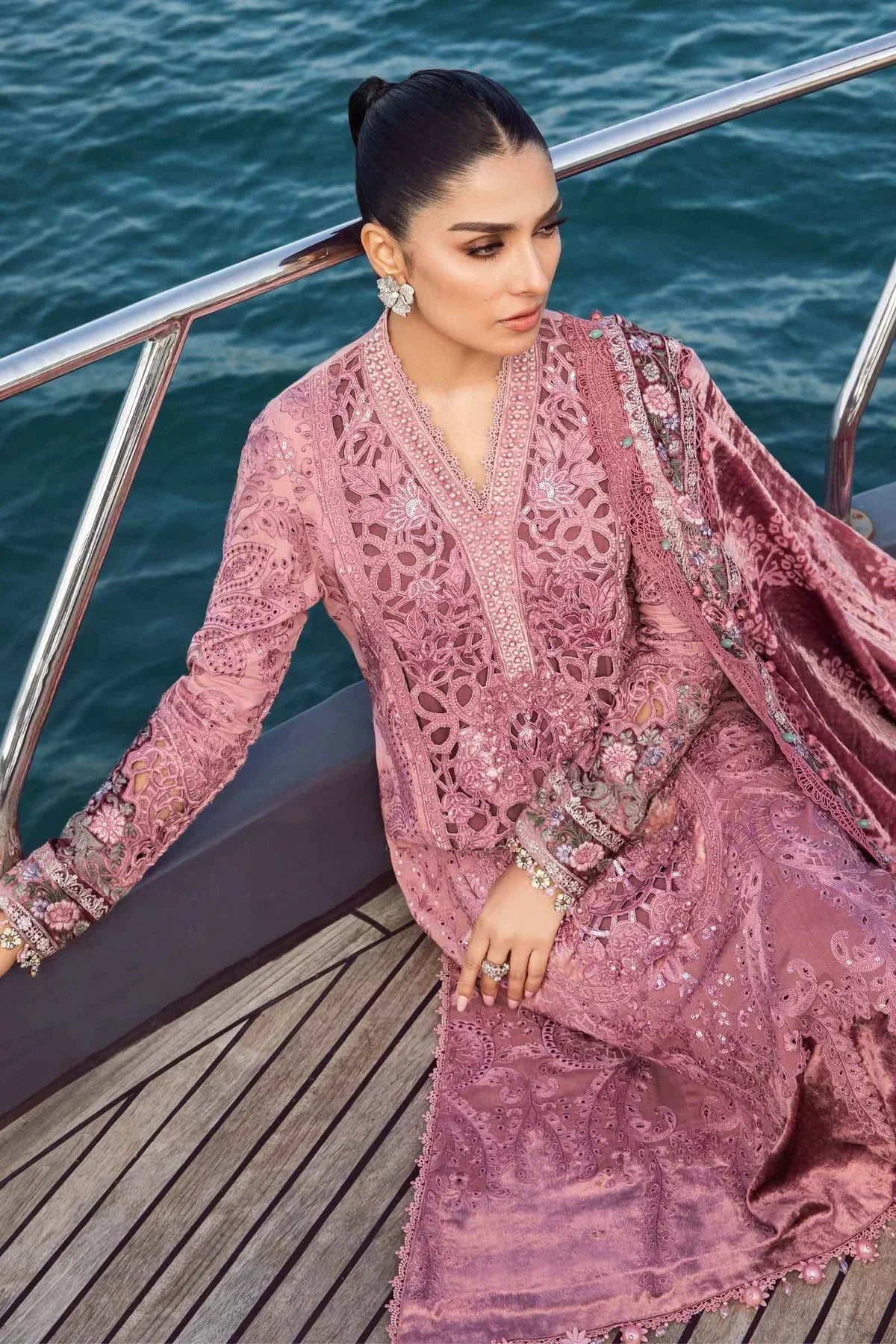 Maria B | Linen 23 | Ash Pink DL-1106 - House Of Hania