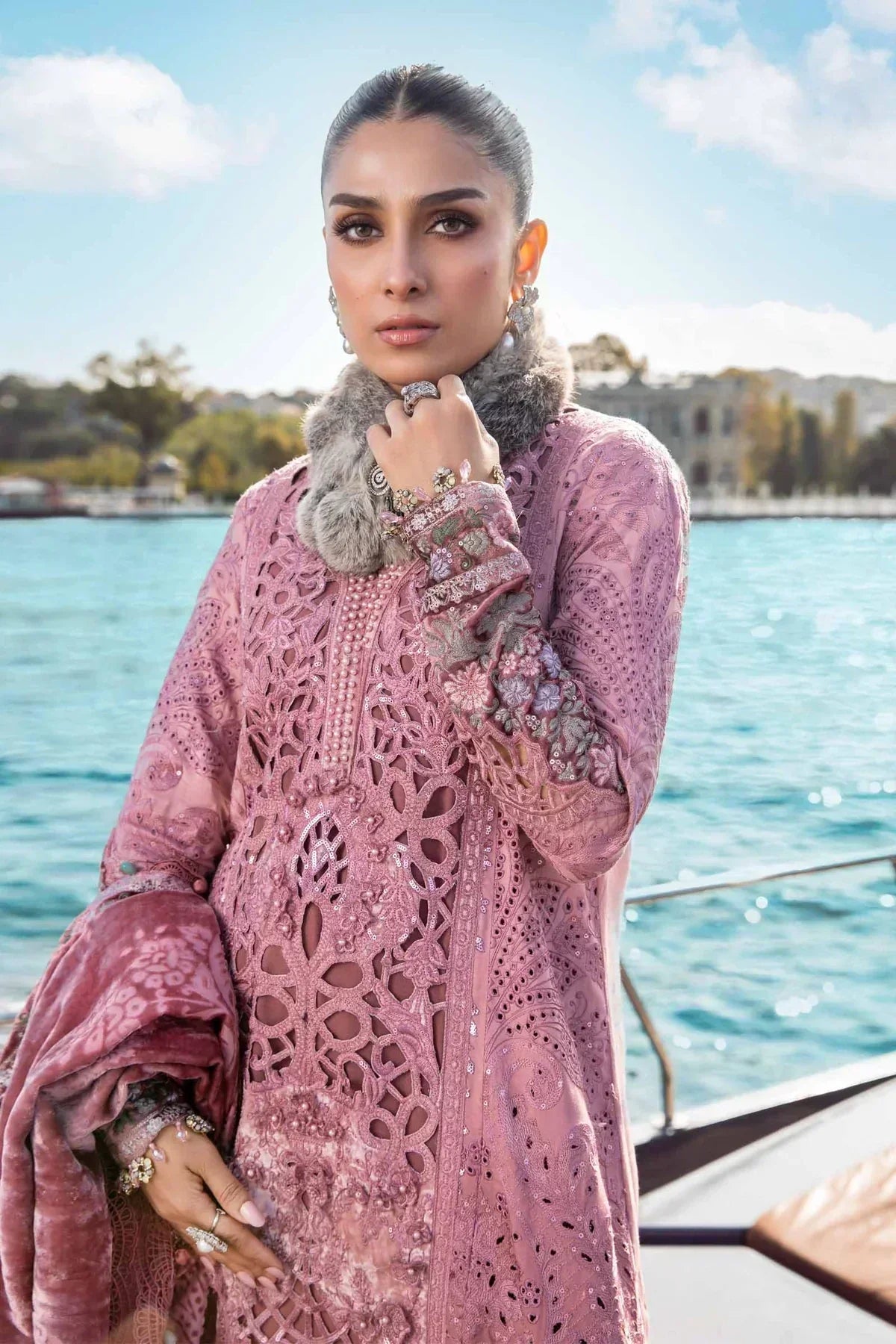 Maria B | Linen 23 | Ash Pink DL-1106 - House Of Hania