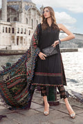 Maria B | Linen 23 | Black DL-1101 - House Of Hania