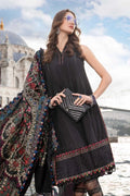 Maria B | Linen 23 | Black DL-1101 - House Of Hania