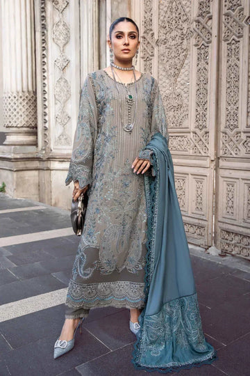 Maria B | Linen 23 | Black DL-1104 - House Of Hania