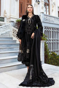 Maria B | Linen 23 | Black & Gold DL-1111 - House Of Hania