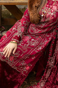 Maria B | Linen 23 | Deep Pink DL-1112 - House Of Hania
