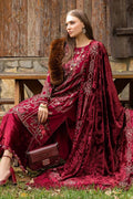 Maria B | Linen 23 | Deep Pink DL-1112 - House Of Hania