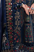 Maria B | Linen 23 | Navy Blue DL-1109 - House Of Hania