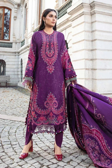 Maria B | Linen 23 | Purple DL-1108 - House Of Hania
