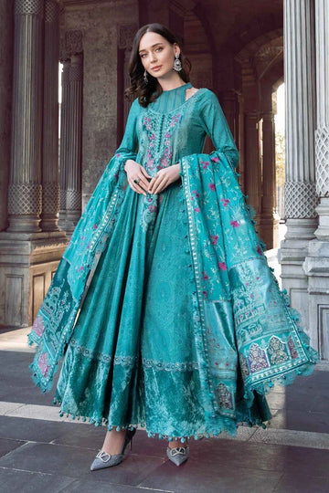 Maria B | Linen 23 | Teal DL-1105 - House Of Hania