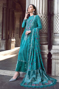Maria B | Linen 23 | Teal DL-1105 - House Of Hania