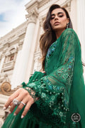 Maria B | Luxury Chiffon Collection | Emerald Green - House Of Hania