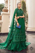Maria B | Luxury Chiffon Collection | Emerald Green - House Of Hania