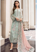 Maria B | Luxury Chiffon Collection | Mint Green - House Of Hania