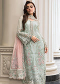 Maria B | Luxury Chiffon Collection | Mint Green - House Of Hania