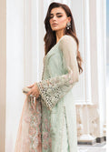 Maria B | Luxury Chiffon Collection | Mint Green - House Of Hania