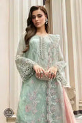 Maria B | Luxury Chiffon Collection | Mint Green - House Of Hania