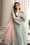 Maria B | Luxury Chiffon Collection | Mint Green - House Of Hania