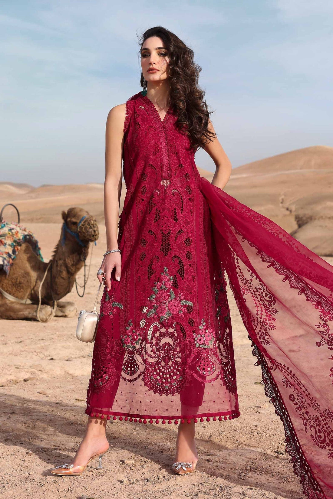 Maria B | Luxury Lawn 25 | D-2504-A - House Of Hania