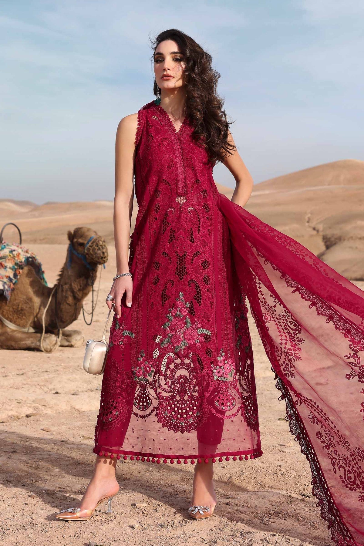 Maria B | Luxury Lawn 25 | D-2504-A - House Of Hania