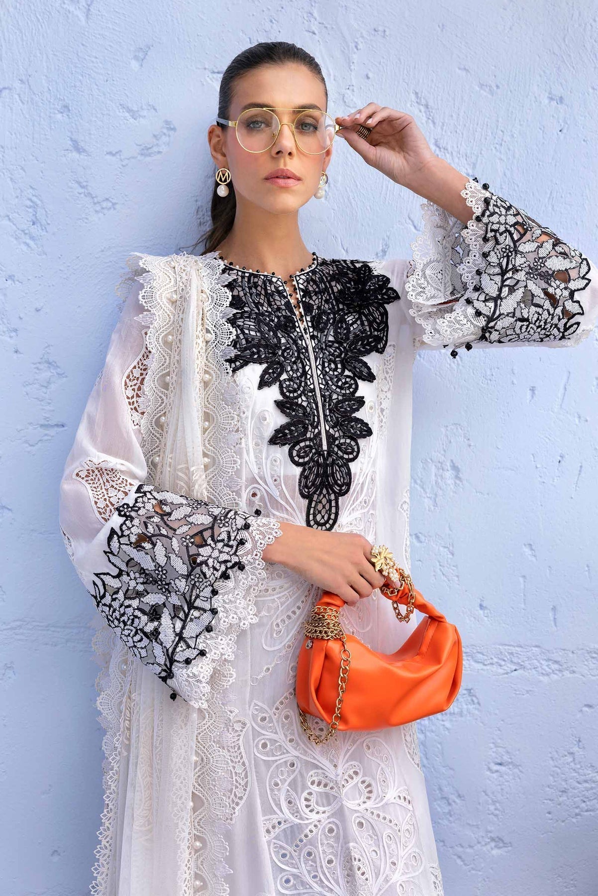 Maria B | Luxury Lawn 25 | D-2505-A - House Of Hania