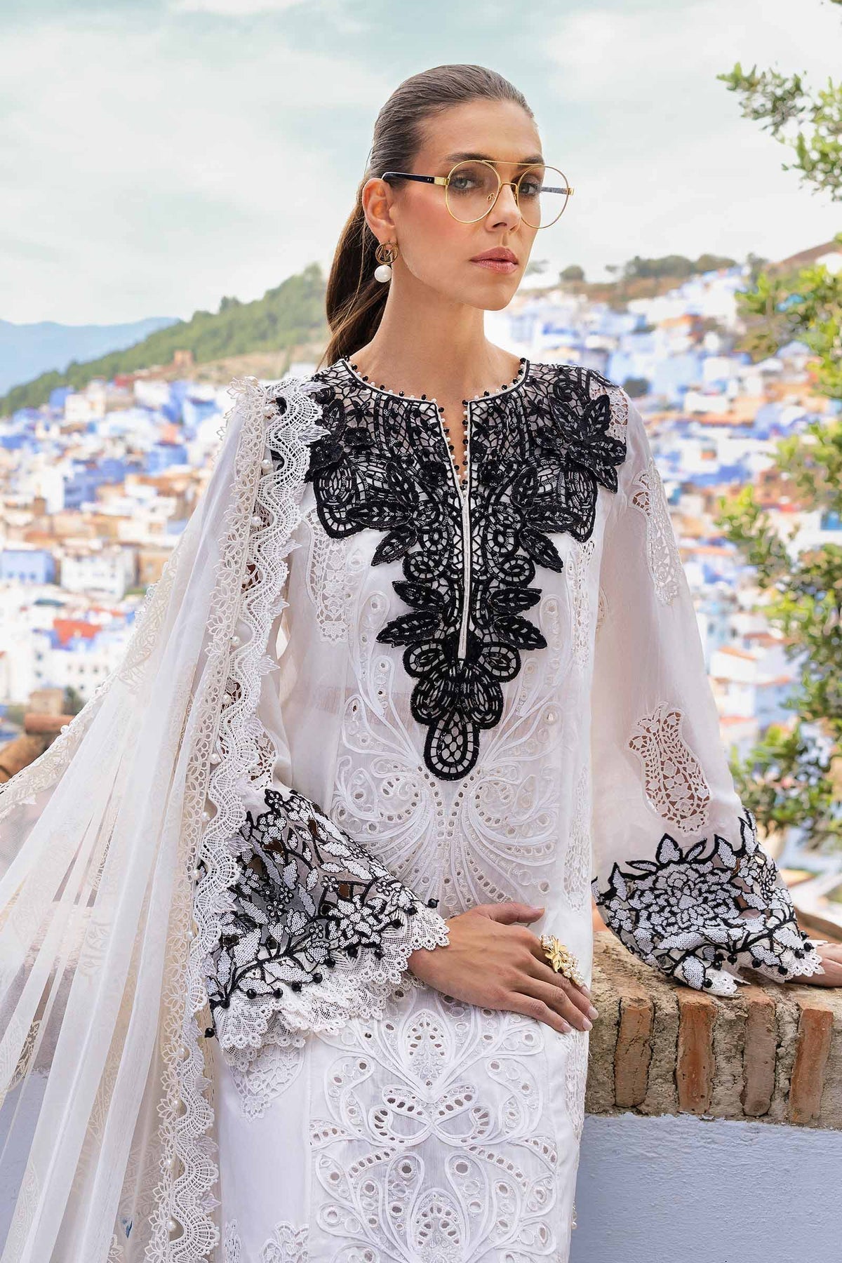 Maria B | Luxury Lawn 25 | D-2505-A - House Of Hania