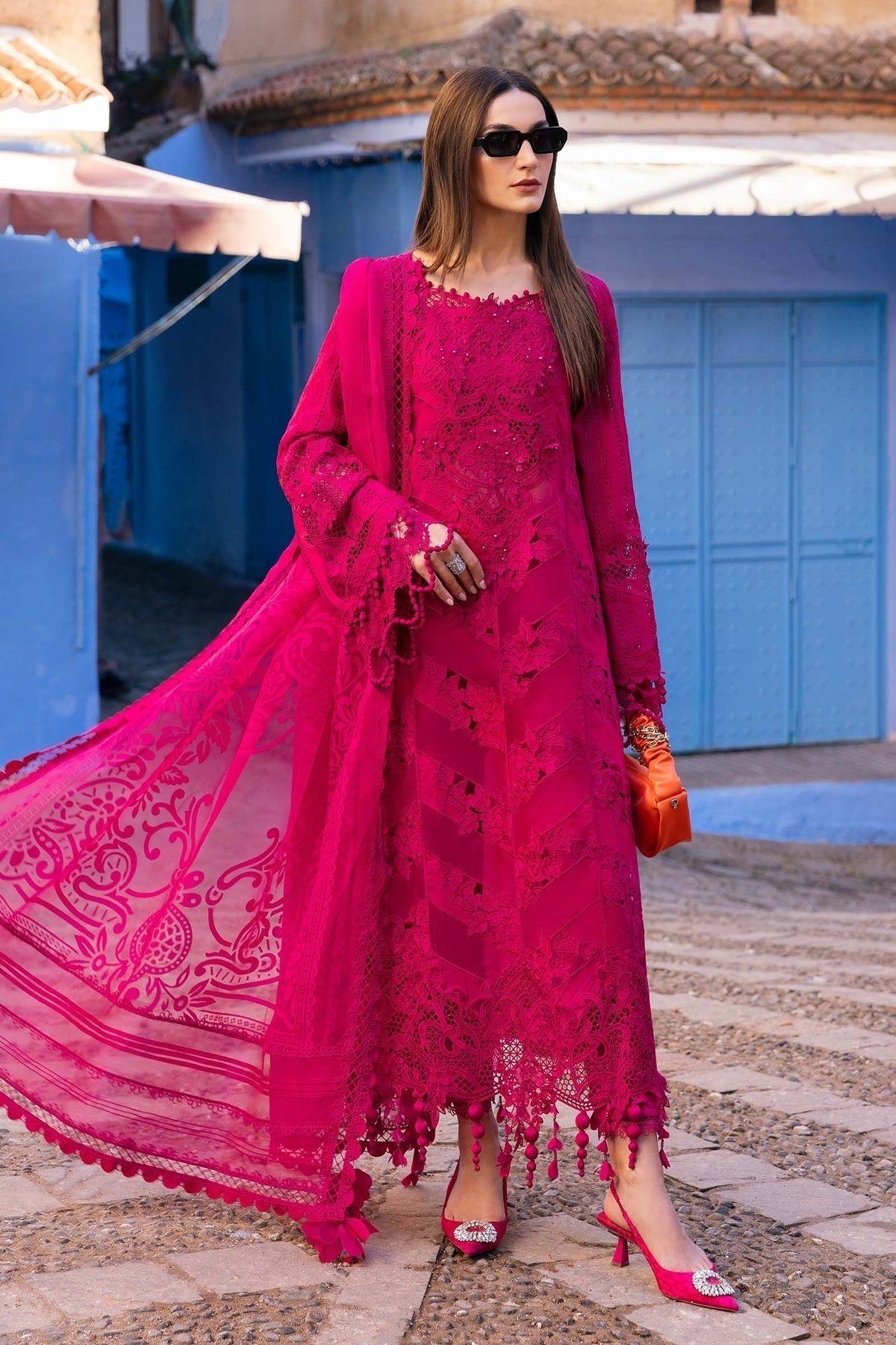 Maria B | Luxury Lawn 25 | D-2508-A - House Of Hania