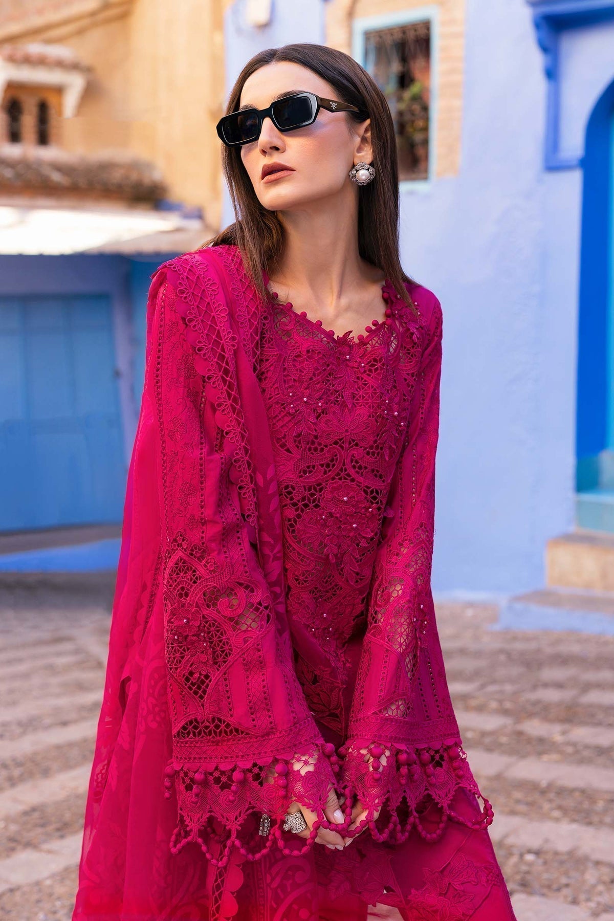 Maria B | Luxury Lawn 25 | D-2508-A - House Of Hania