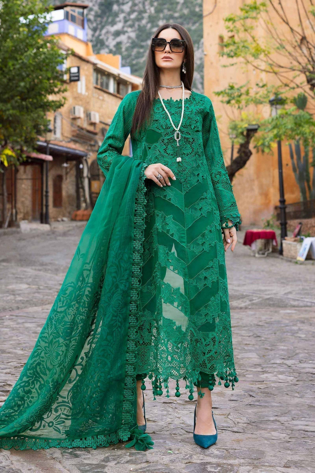 Maria B | Luxury Lawn 25 | D-2508-B - House Of Hania