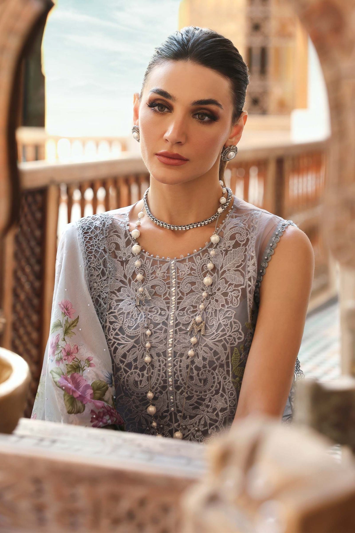 Maria B | Luxury Lawn 25 | D-2509-B - House Of Hania