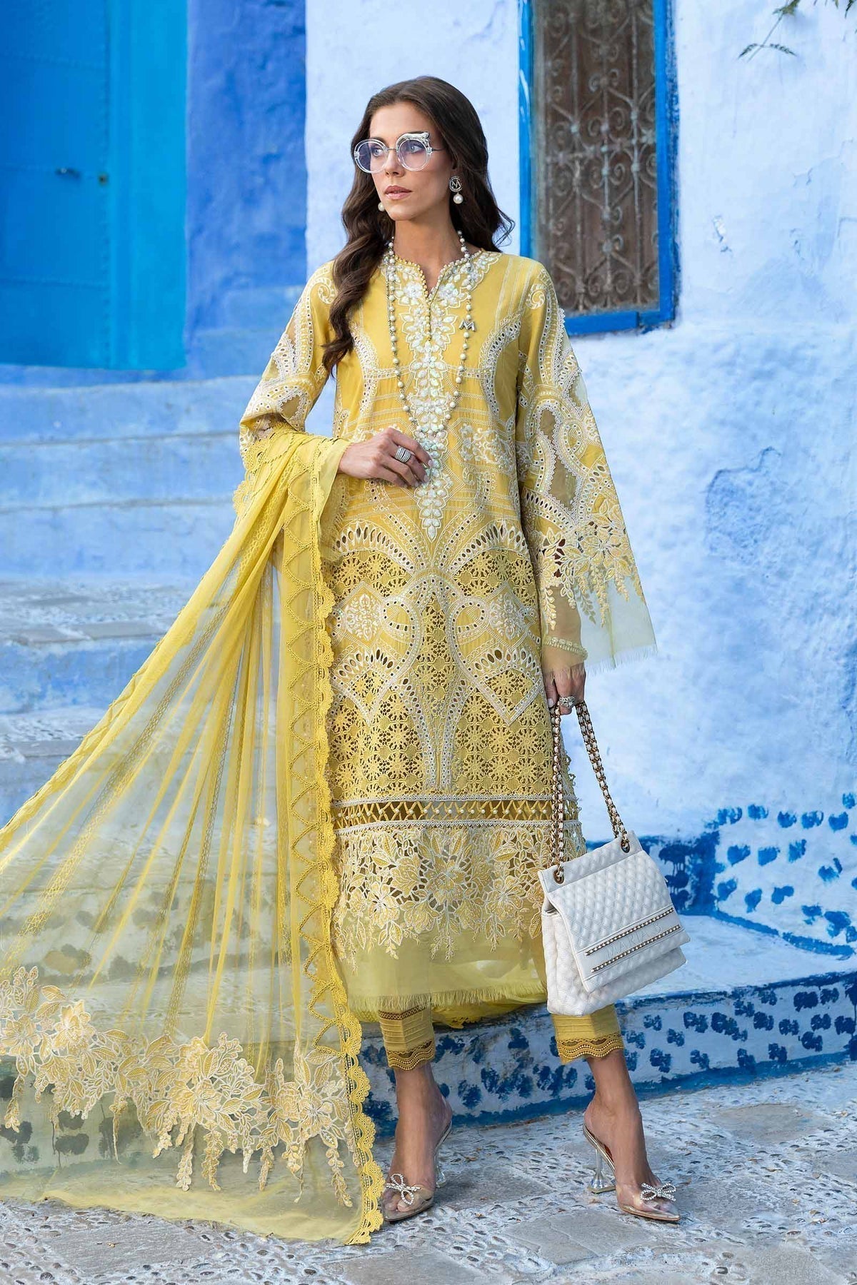 Maria B | Luxury Lawn 25 | D-2512-A - House Of Hania
