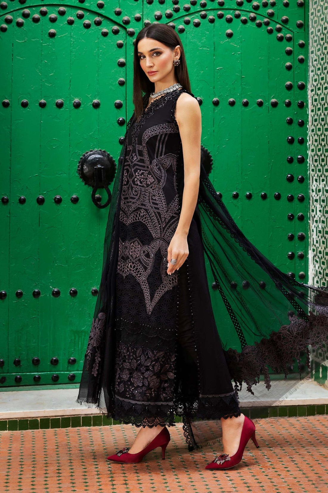 Maria B | Luxury Lawn 25 | D-2512-B - House Of Hania