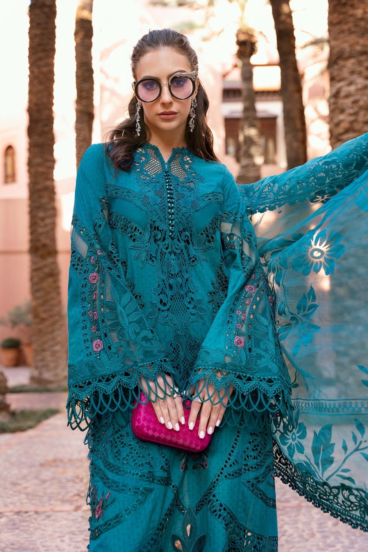 Maria B | Luxury Lawn 25 | D-2513-B - House Of Hania