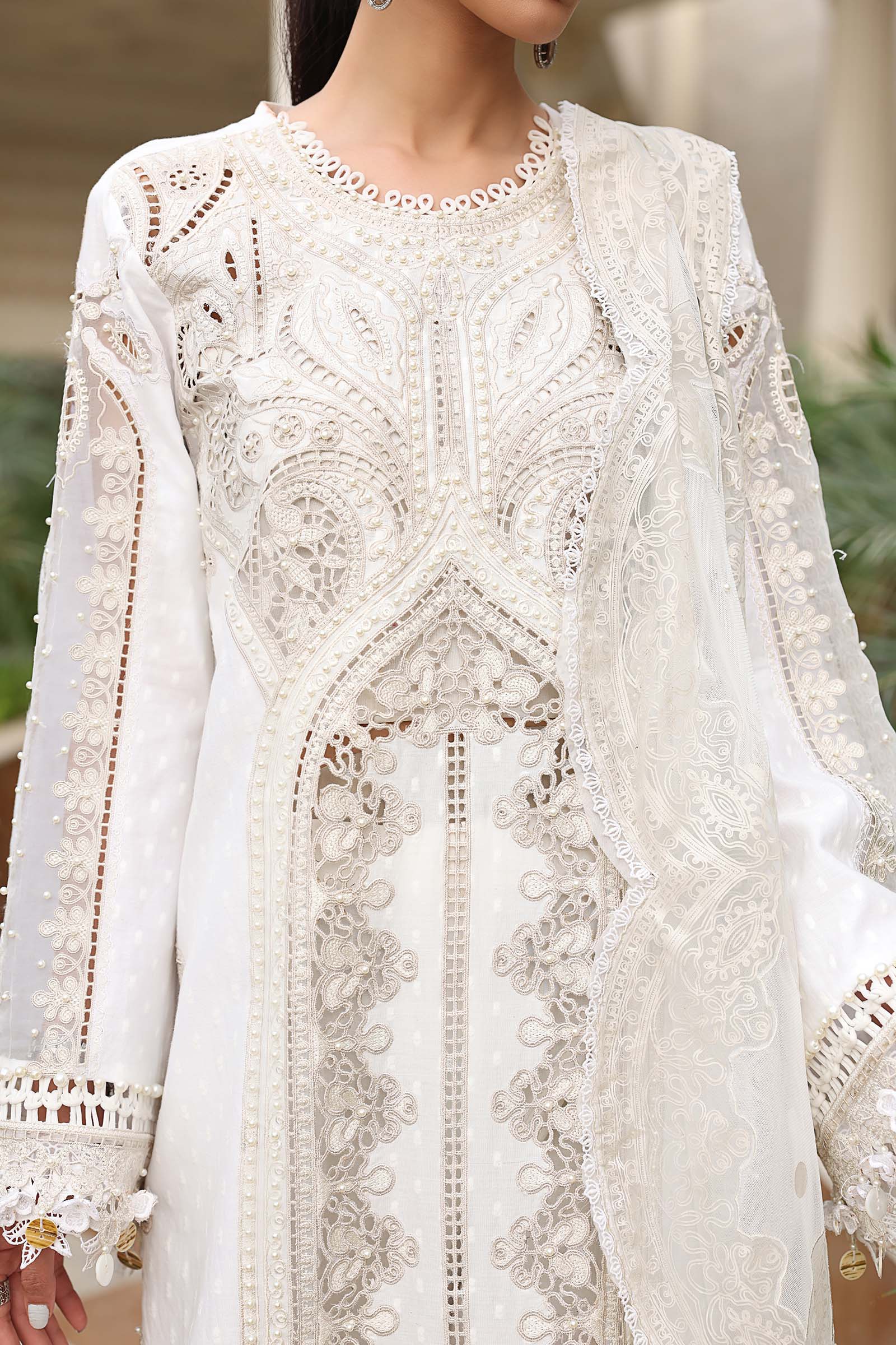 Maria B | Luxury Lawn 26 | 3 Piece Embroidered Jacquard Lawn Suit - House Of Hania