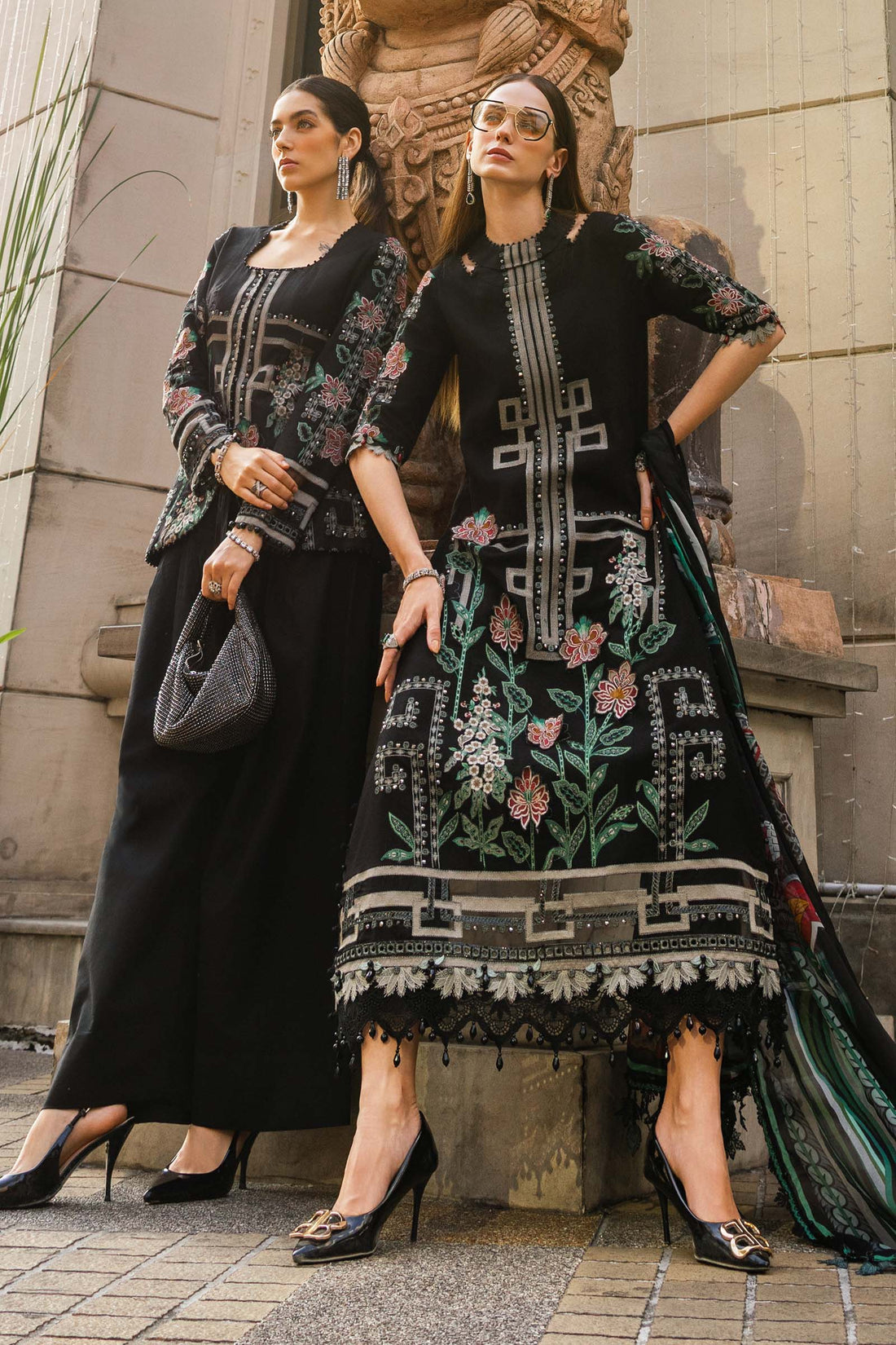 Maria B | Luxury Lawn 26 | 3 Piece Embroidered Jacquard Lawn Suit - House Of Hania