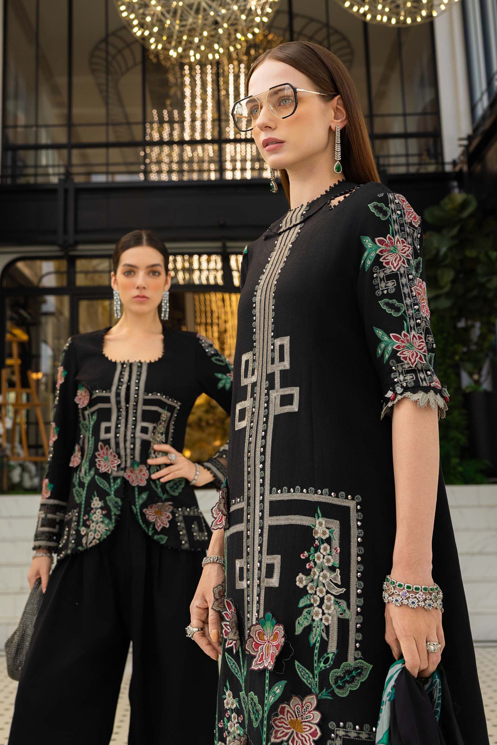 Maria B | Luxury Lawn 26 | 3 Piece Embroidered Jacquard Lawn Suit - House Of Hania