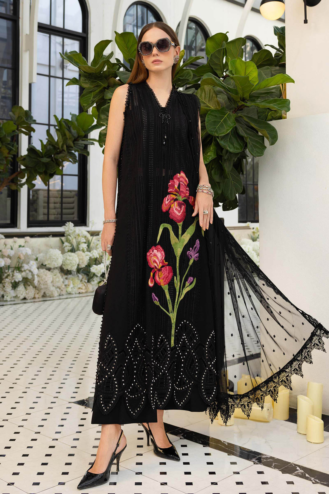 Maria B | Luxury Lawn 26 | 3 Piece Embroidered Lawn Suit - House Of Hania