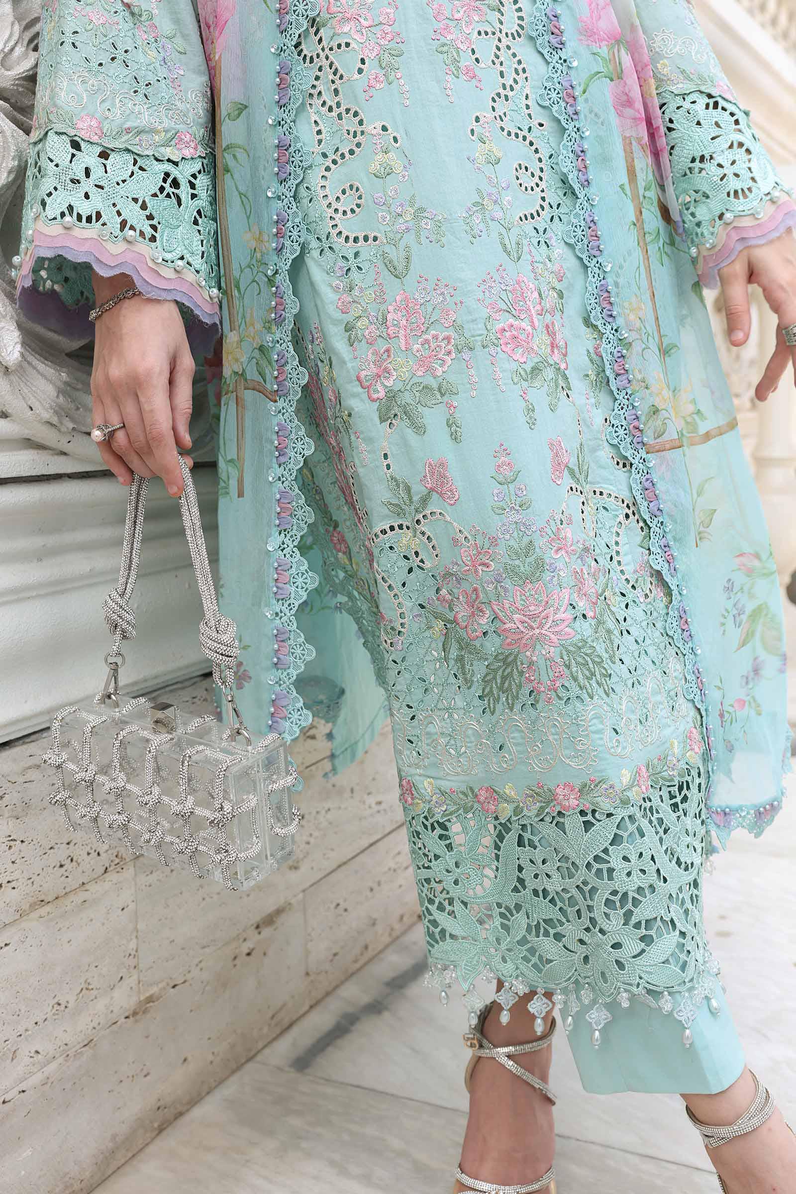 Maria B | Luxury Lawn 26 | 3 Piece Embroidered Lawn Suit - House Of Hania
