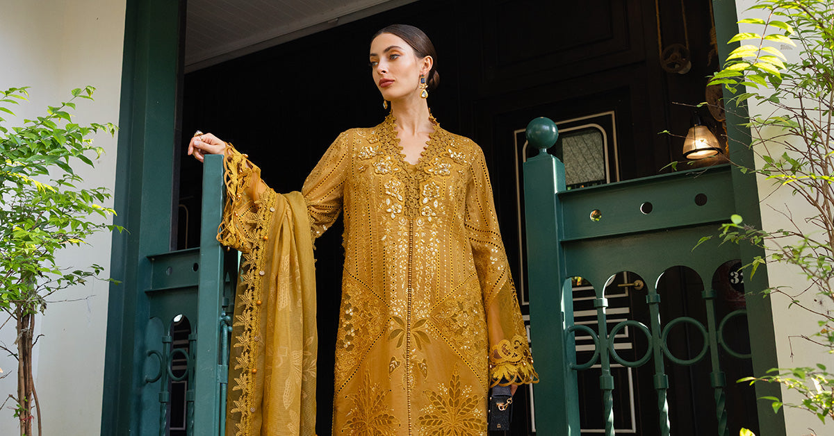 Maria B | Luxury Lawn 26 | 3 Piece Embroidered Lawn Suit - House Of Hania
