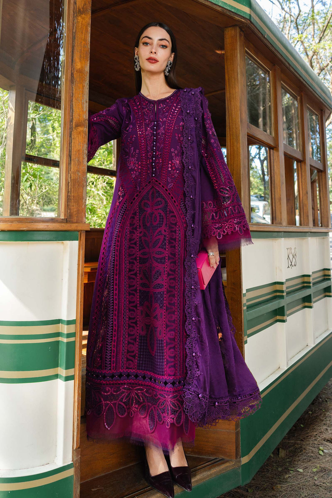 Maria B | Luxury Lawn 26 | 3 Piece Embroidered Lawn Suit - House Of Hania