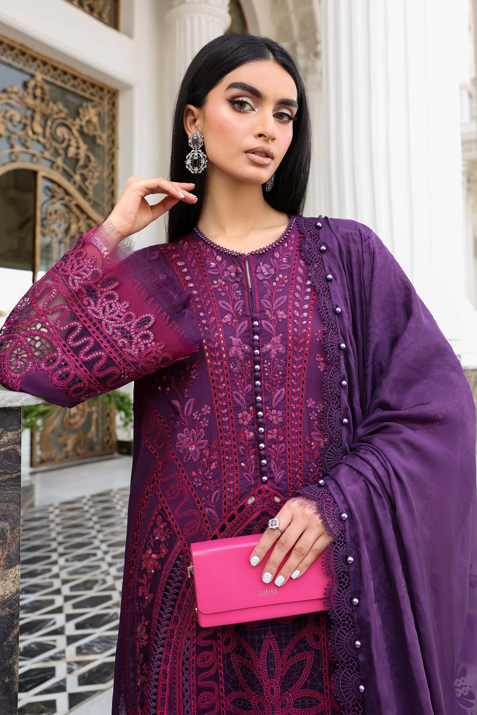 Maria B | Luxury Lawn 26 | 3 Piece Embroidered Lawn Suit - House Of Hania
