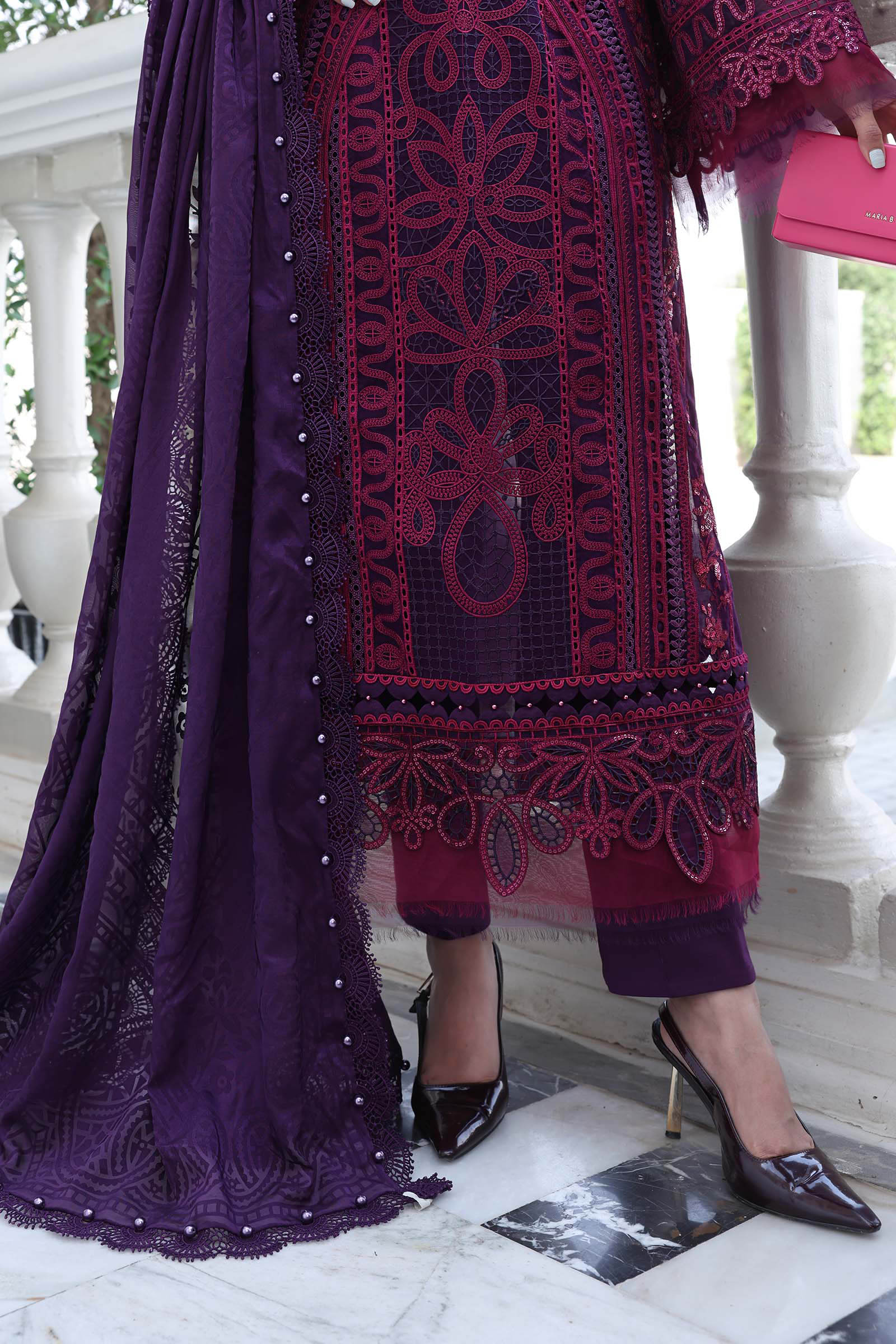 Maria B | Luxury Lawn 26 | 3 Piece Embroidered Lawn Suit - House Of Hania