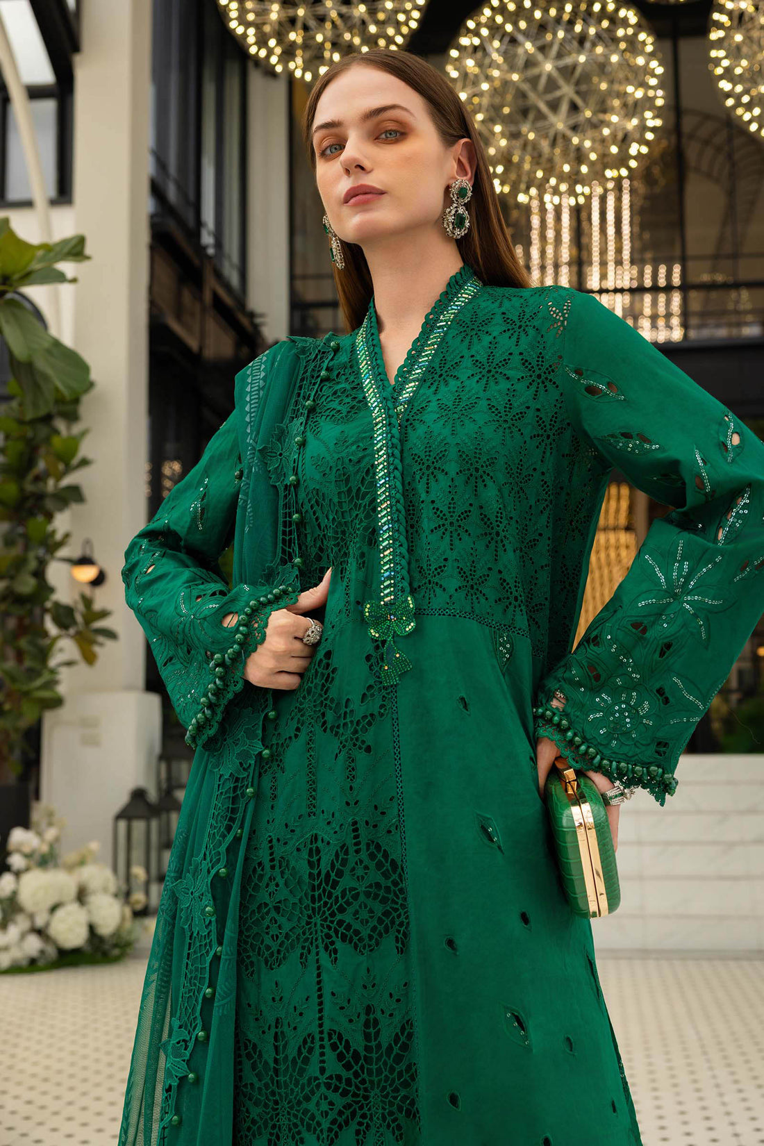 Maria B | Luxury Lawn 26 | 3 Piece Embroidered Lawn Suit - House Of Hania