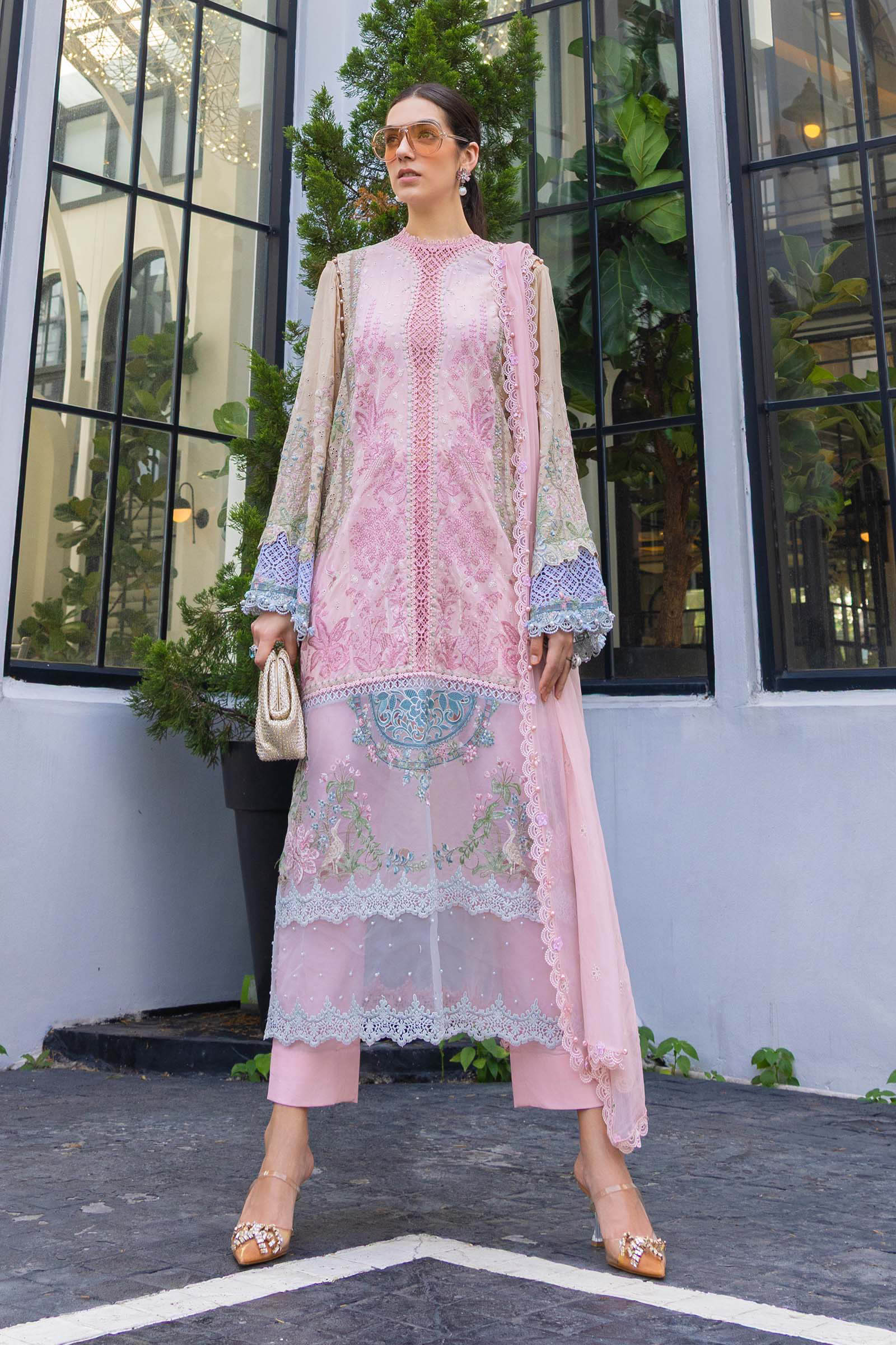 Maria B | Luxury Lawn 26 | 3 Piece Embroidered Lawn Suit - House Of Hania