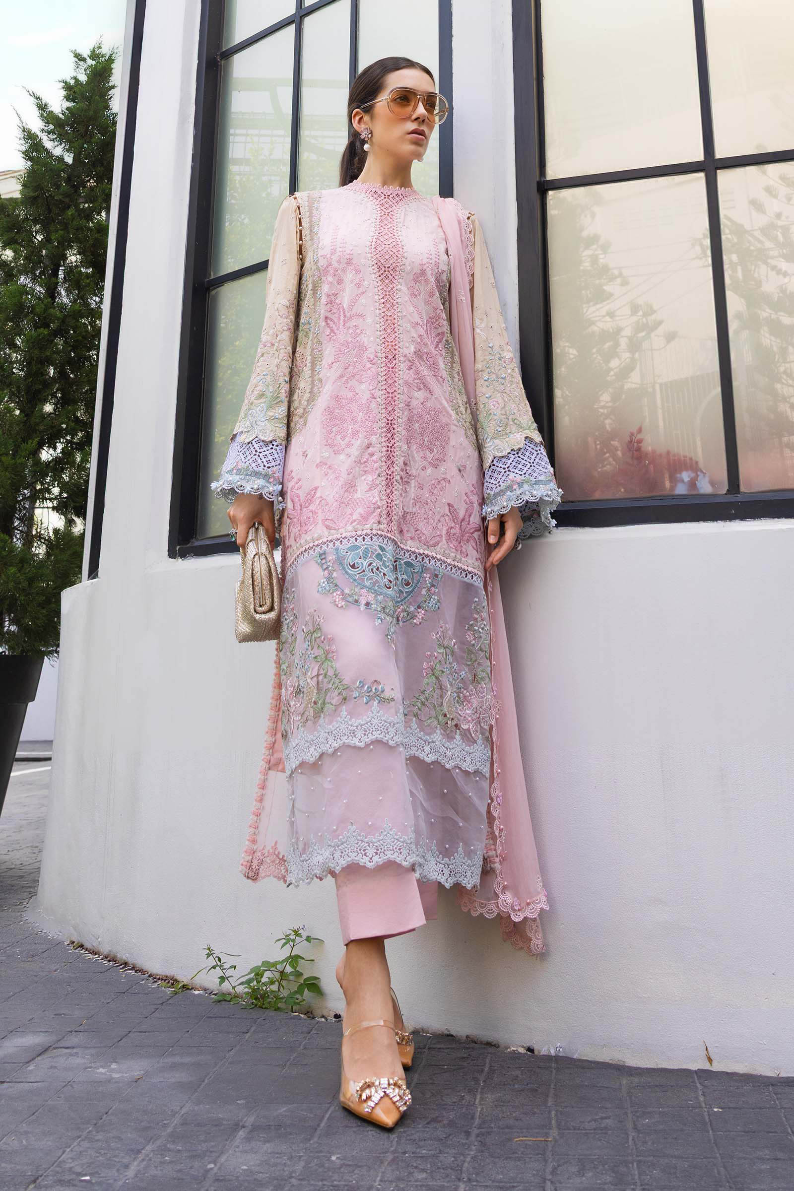 Maria B | Luxury Lawn 26 | 3 Piece Embroidered Lawn Suit - House Of Hania