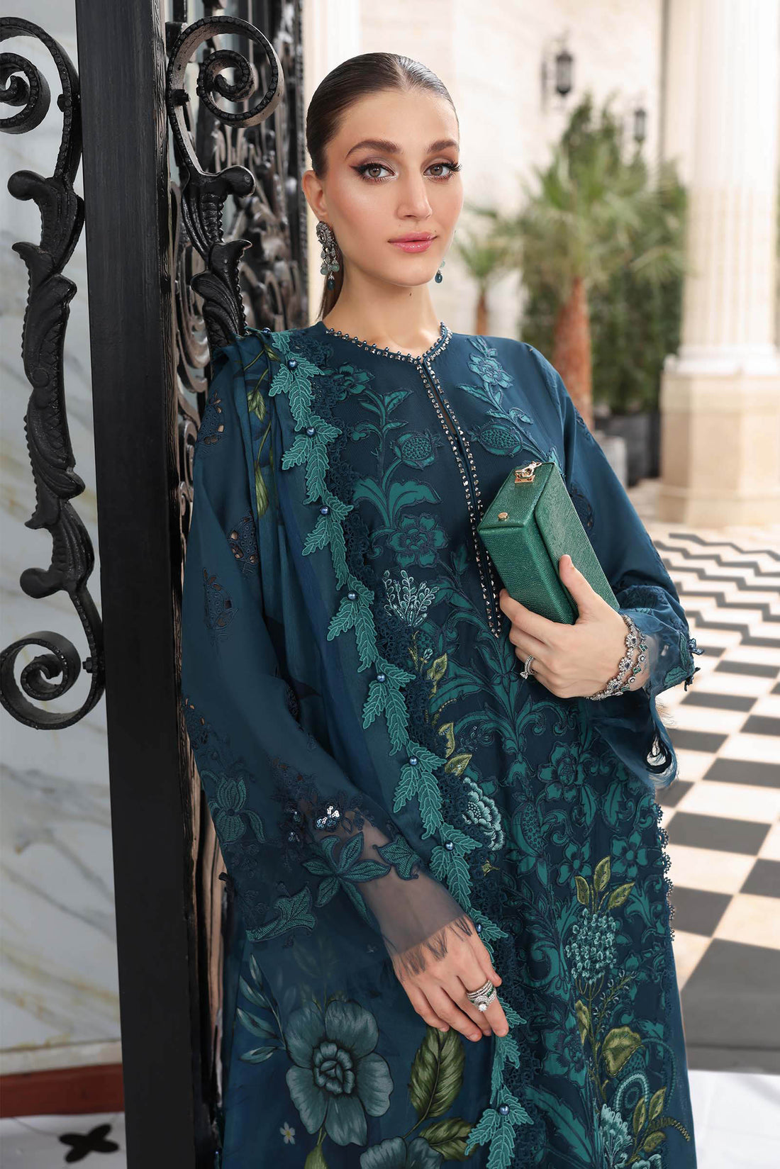 Maria B | Luxury Lawn 26 | 3 Piece Embroidered Lawn Suit - House Of Hania