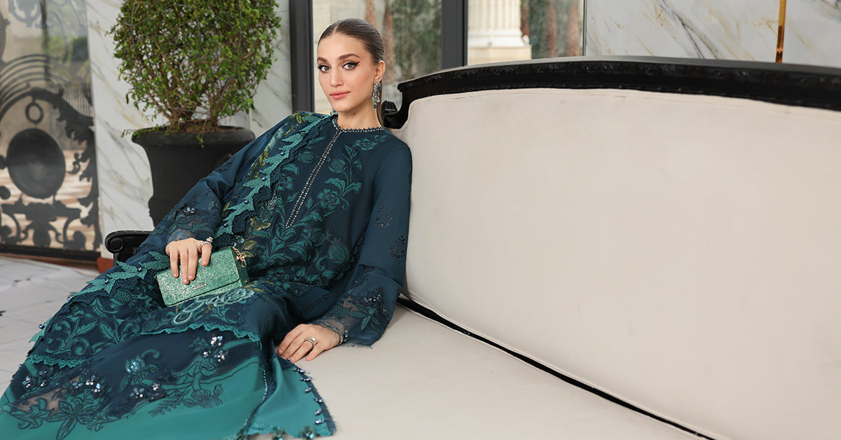 Maria B | Luxury Lawn 26 | 3 Piece Embroidered Lawn Suit - House Of Hania