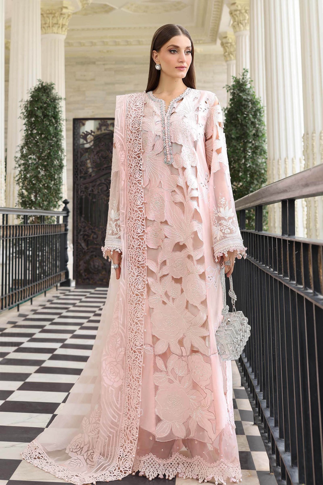 Maria B | Luxury Lawn 26 | 3 Piece Embroidered Lawn Suit - House Of Hania