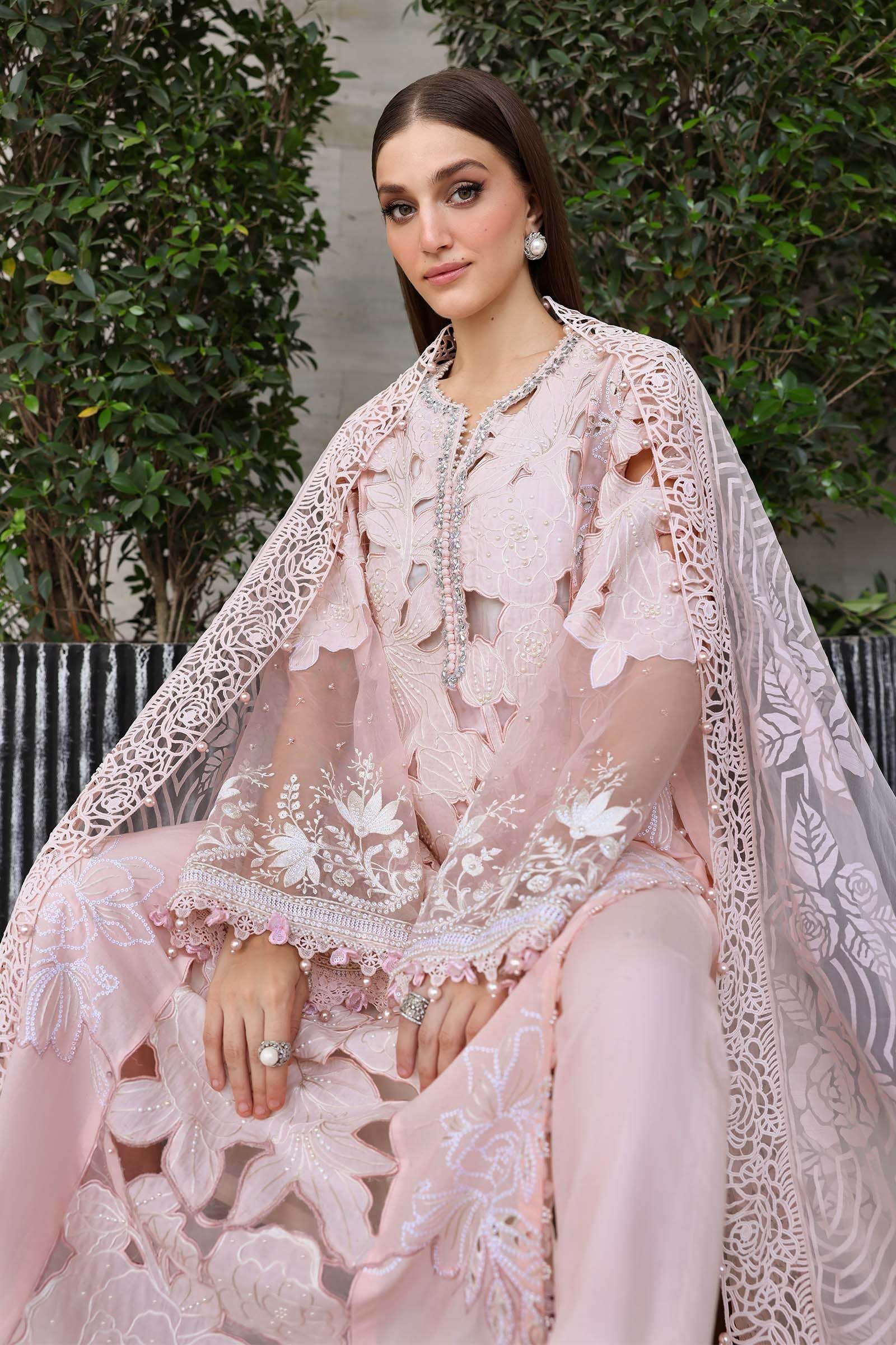Maria B | Luxury Lawn 26 | 3 Piece Embroidered Lawn Suit - House Of Hania