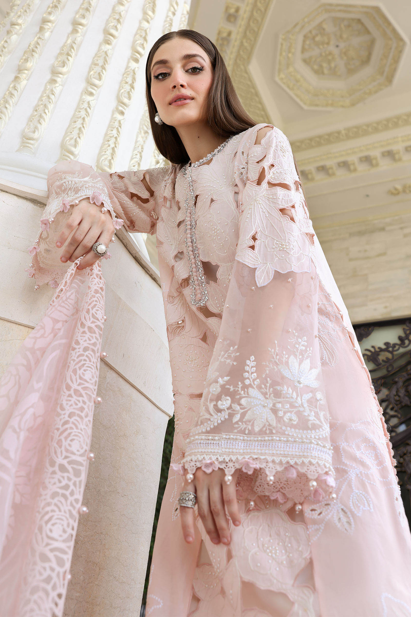 Maria B | Luxury Lawn 26 | 3 Piece Embroidered Lawn Suit - House Of Hania