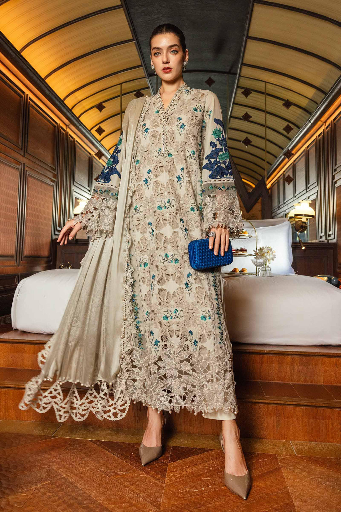 Maria B | Luxury Lawn 26 | 3 Piece Embroidered Lawn Suit - House Of Hania