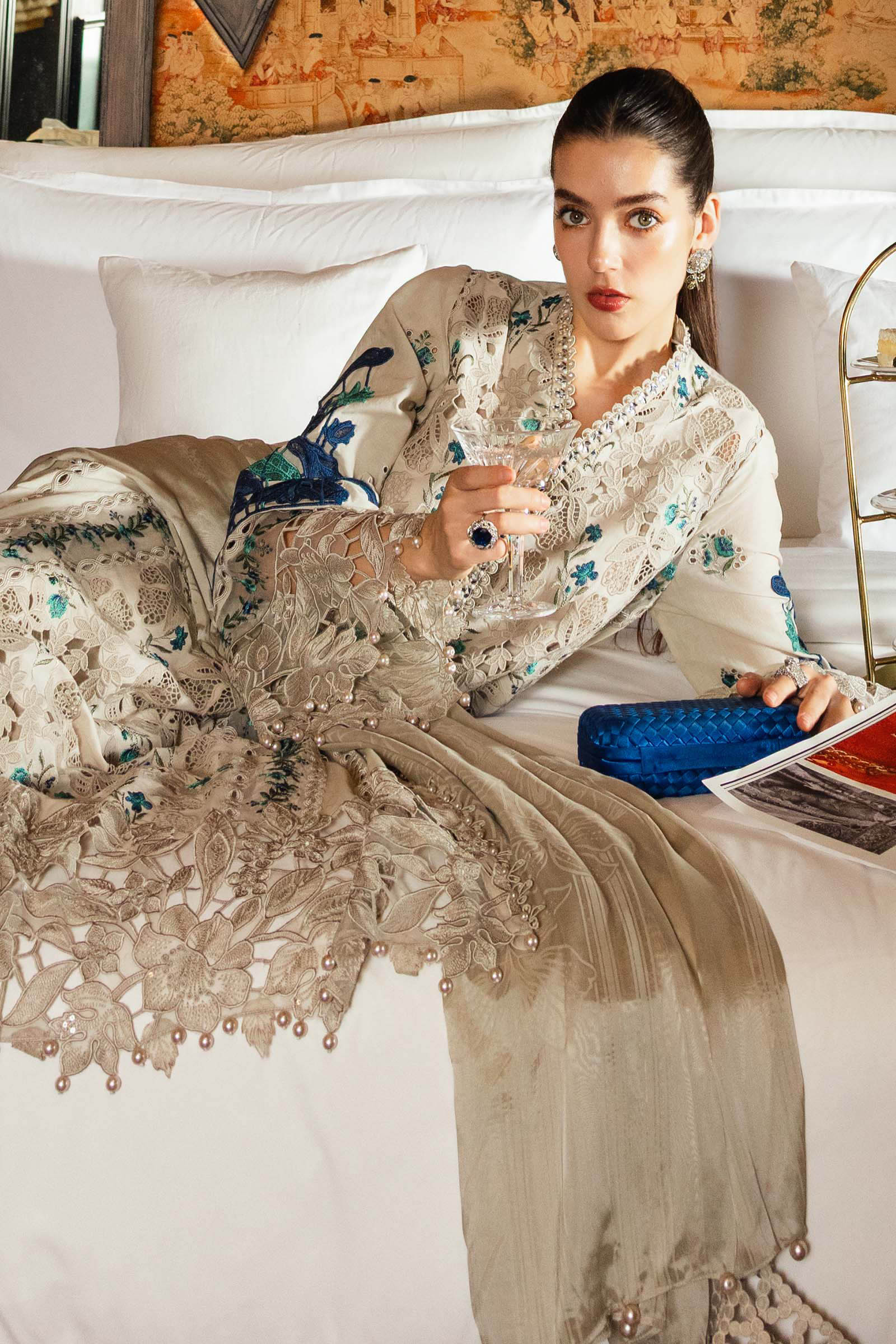 Maria B | Luxury Lawn 26 | 3 Piece Embroidered Lawn Suit - House Of Hania