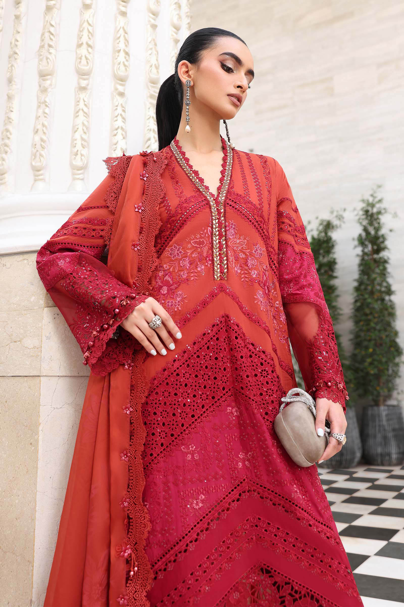 Maria B | Luxury Lawn 26 | 3 Piece Embroidered Lawn Suit - House Of Hania